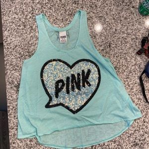 PINK tank top with sequins